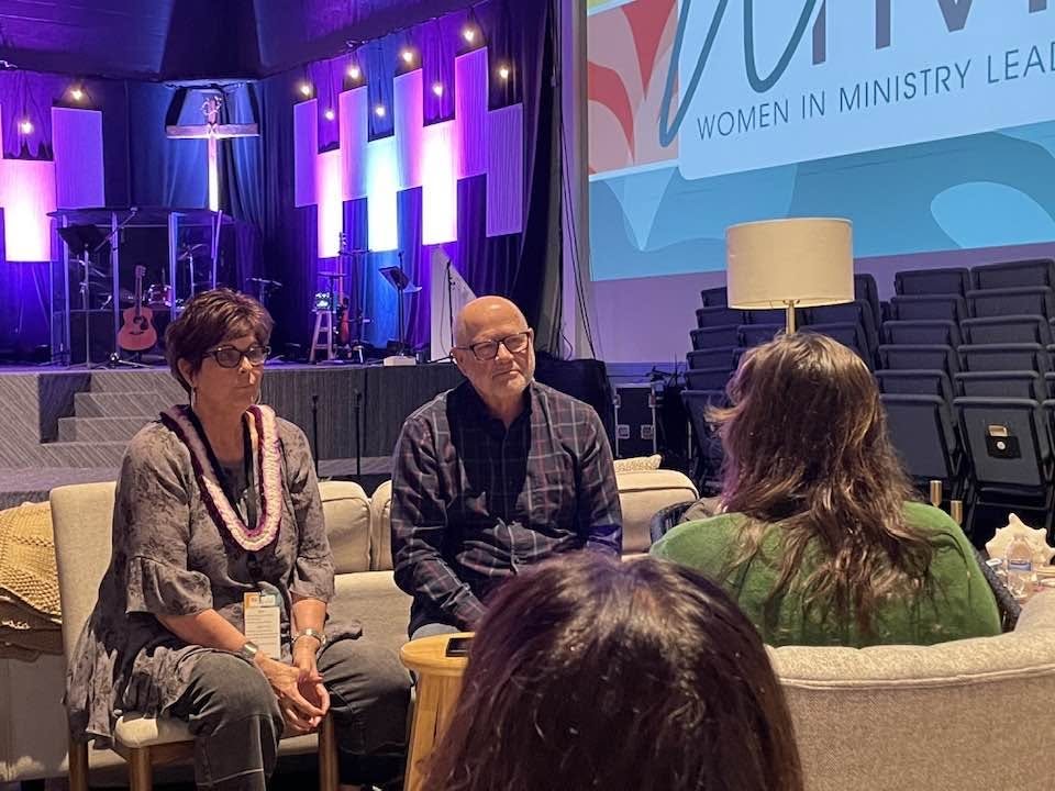 Richard and Becky coaching leaders at a Women in Ministry Leadership gathering